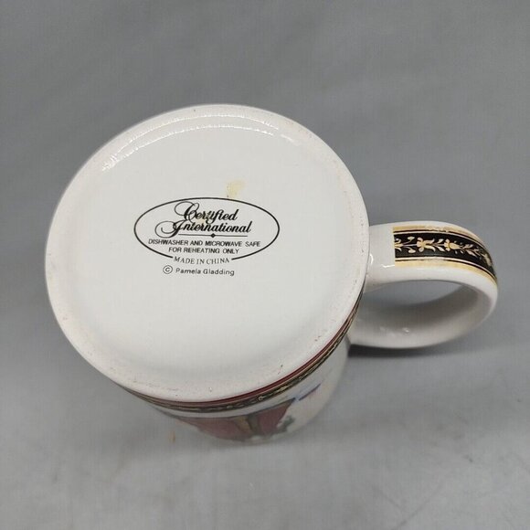 Old World Santa Christmas Mug Snow Covered Ground Vintage Retro Christmas Mug - Picture 3 of 4